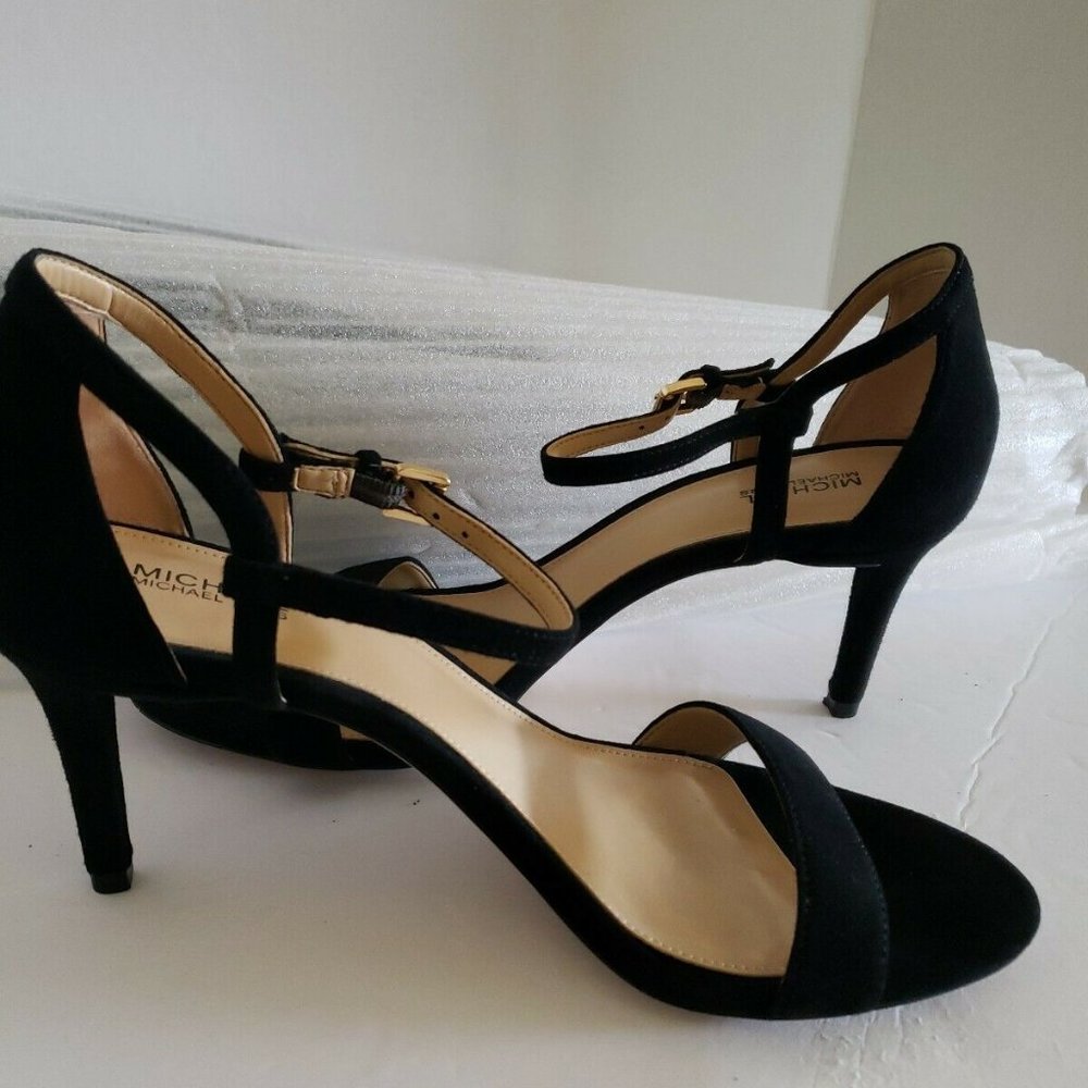 MICHAEL Michael Kors Simone Mid Heel 3" Black, 9